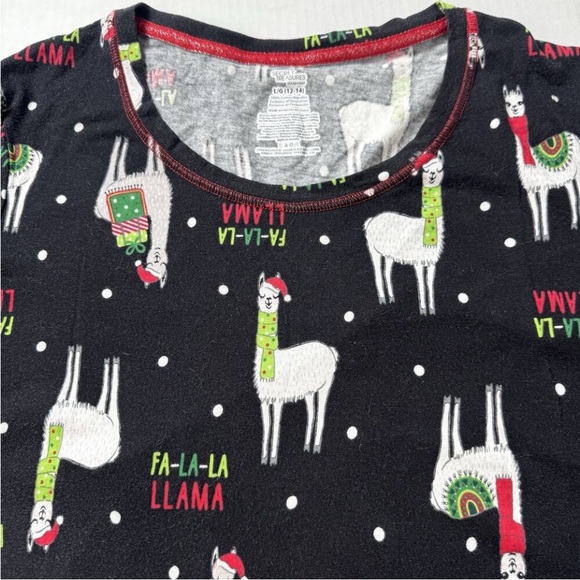 Llama Print Pajamas - Black size 2X - Picture 2 of 5